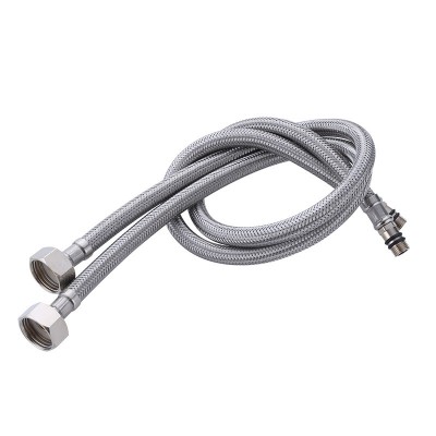 Faucet Cold And Hot Water Inlet Pipe Explosion Proof Anti Winding Braided Hemp Pipe 304 Stainless Steel Nut Hose